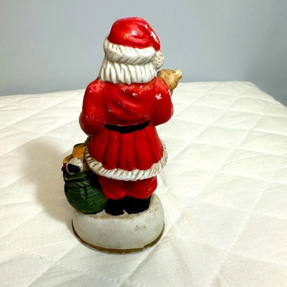 Vintage Christmas Eve Porcelain Santa With Teddy Bear And Gifts Australia - Picture 4 of 10
